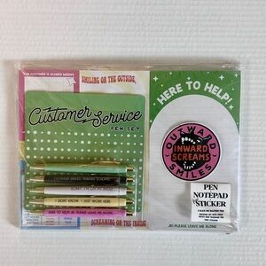 Customer Service Pen Set with Notepad and Sticker